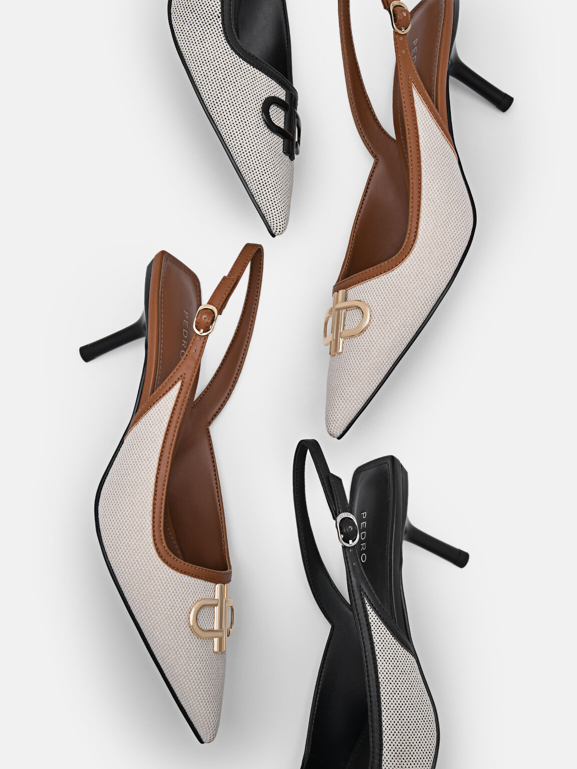 PEDRO Icon Canvas Slingback Pumps, 
