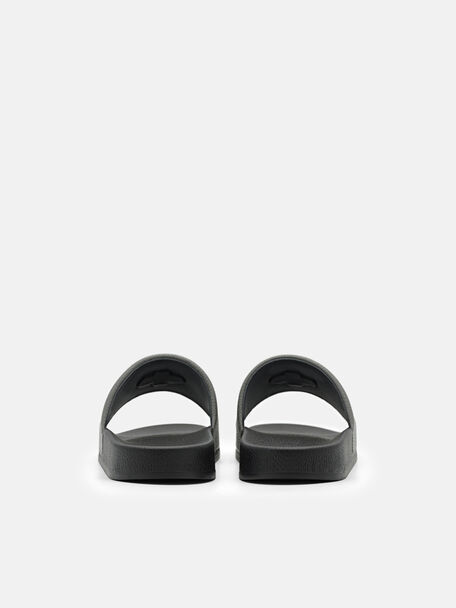 PEDRO Icon Leather Heel Sandals, Black
