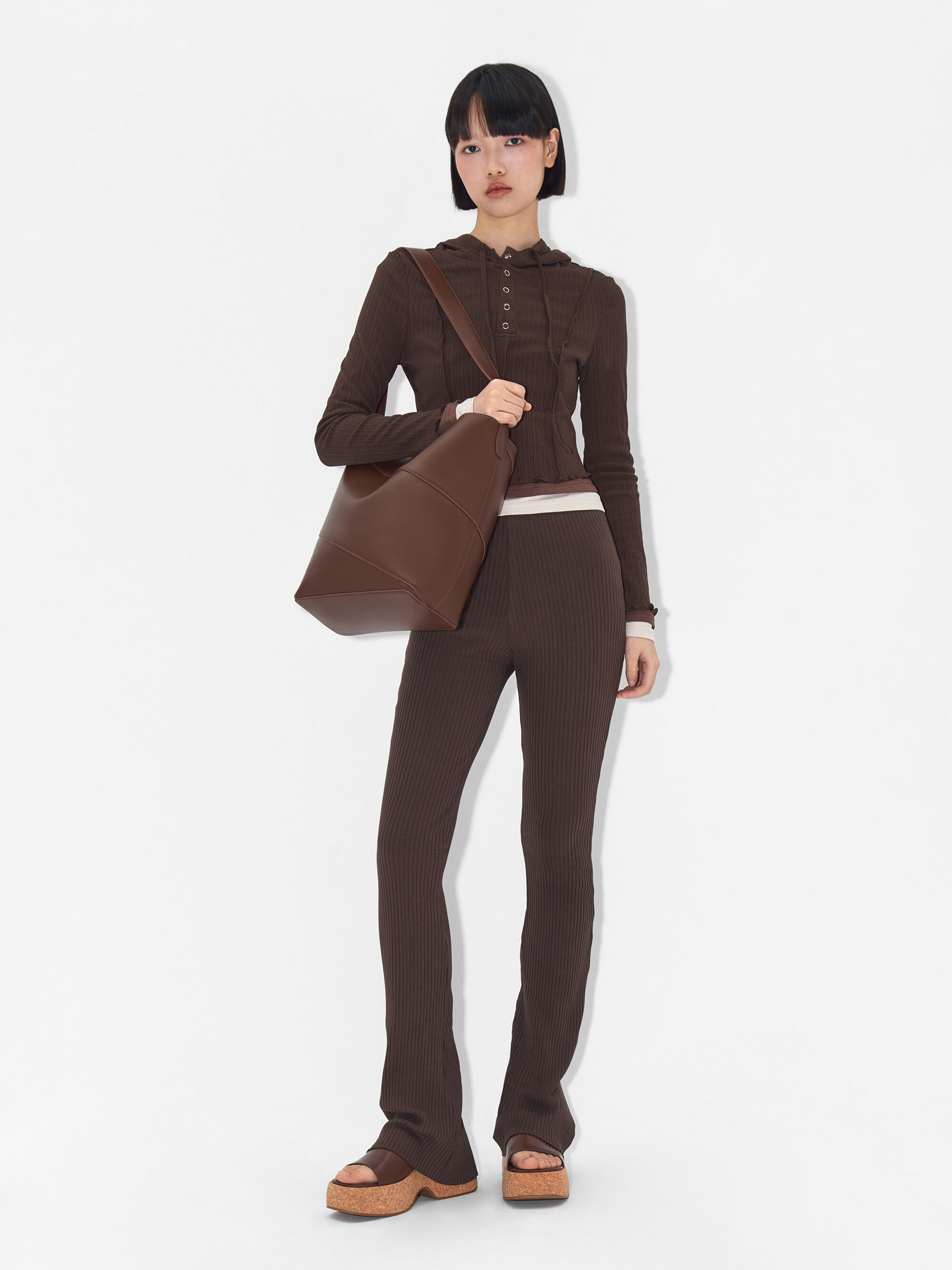 ★PEDRO Bridget Oversized Bucket Bag 通勤通学 バック/送料込 Bridget Oversized Bucket Bag - Dark Brown - PEDRO ID