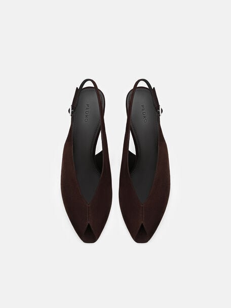 Sylvie Suede Slingback Heel Pumps, , hi-res