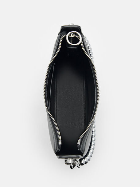 PEDRO Icon Leather Heel Sandals, Black