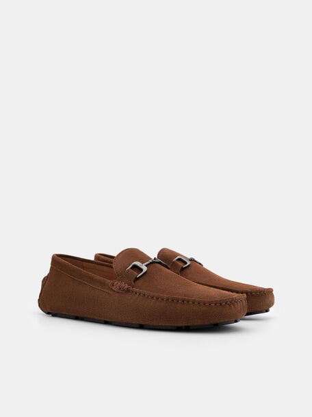 Suede Horsebit Driving Shoes, 