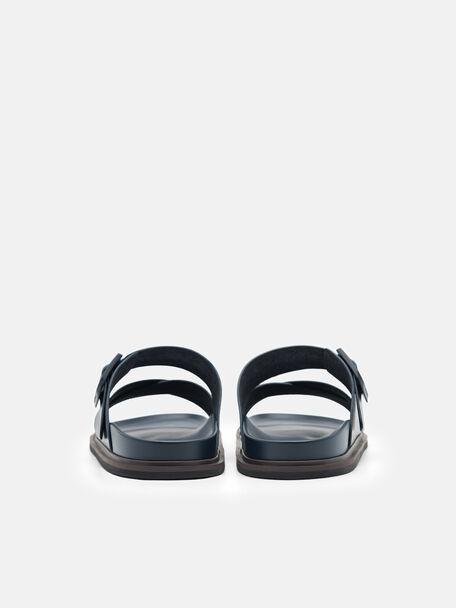 PEDRO Icon Leather Heel Sandals, Black