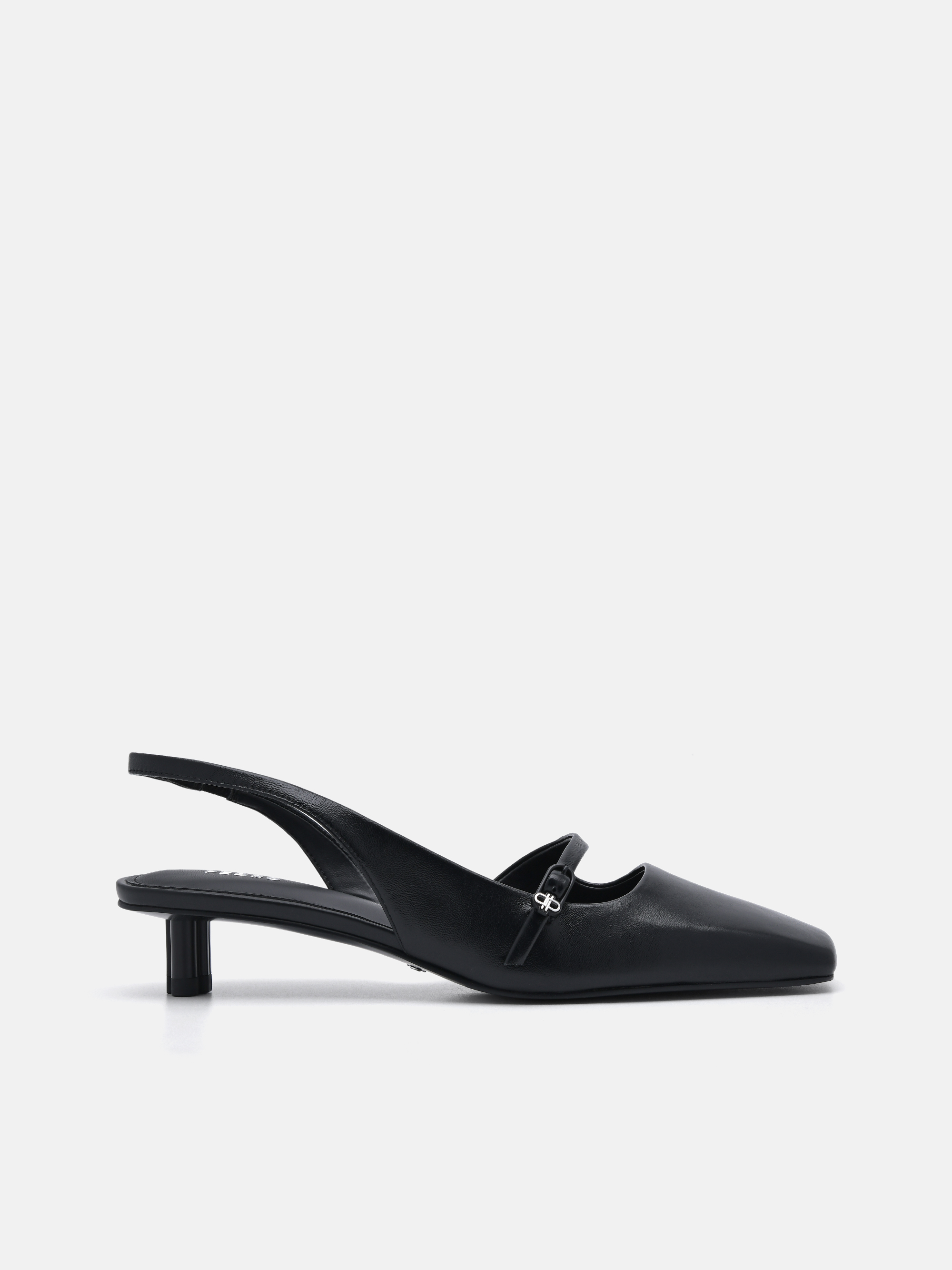 PEDRO Icon Leather Heel Pumps - Black - PEDRO ID