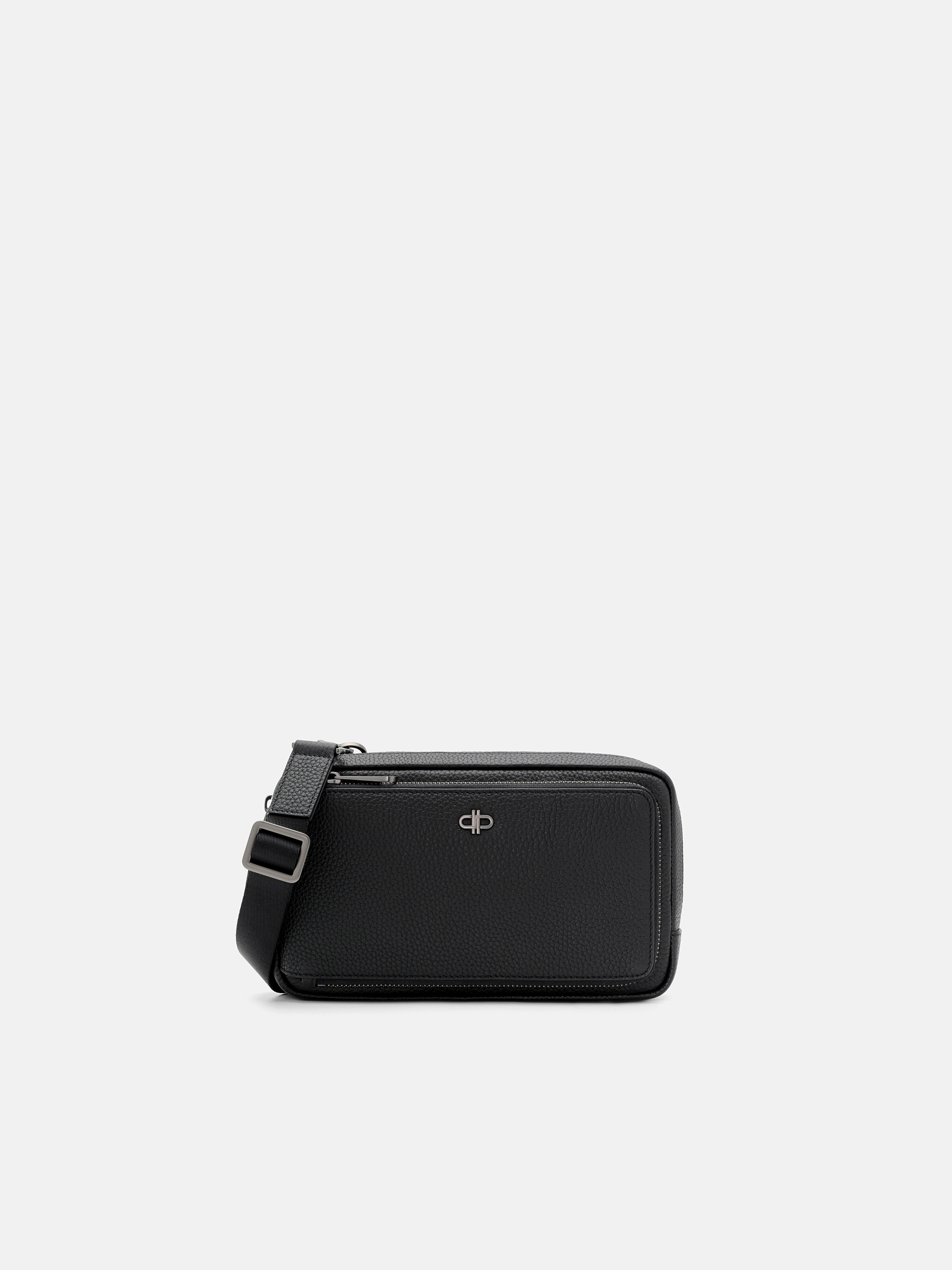Leather Clutch Bag - Black Tumble - PEDRO ID